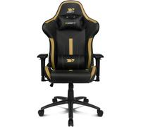 DRIFT GAMING DR350 - Sedia Gaming Ergonomica Professionale con Braccioli 4D, Cuscini Lombare e Cervicale, Reclinabile a 135°, Ruote Silenziose, Nero-Oro