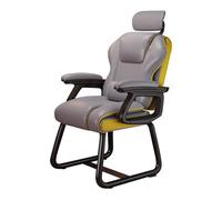 Sedia da gaming in similpelle con schienale medio, senza ruote, ideale per reception, hall, sale conferenze e sale d'attesa (taglia unica, gel).