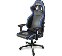 SEDIA DA GAMING UFFICIO SPARCO ICON NERO/BLU IN PELLE CON BRACCIOLI REGOALBILI