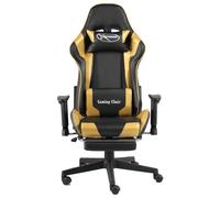 Sedia da gaming VidaXL Elite con poggiapiedi Oro