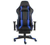 Sedia da gaming VidaXL Power con poggiapiedi inclinabile Blu