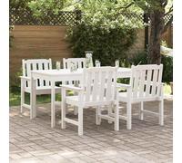 Sedia da Giardino 4 pcs Bianco 65.5 x 59 x 88 cm Polietilene