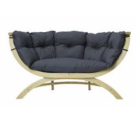 Sedia da giardino antracite resistente alle intemperie Siena Due grigio / argento