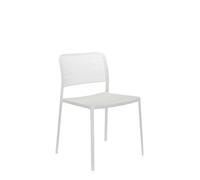 Kartell Sedia da giardino Audrey, senza braccioli, alluminio e polipropilene, bianco, 2 unità