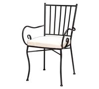 Lifeingarden Sedia da Giardino Ortigia con Braccioli 45x42x88 cm in Metallo - 7604