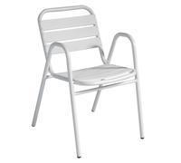 Sedia da Giardino Calipso In Alluminio - Bianco Greenwood