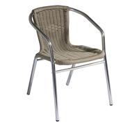 Sedia da Giardino Contract In Alluminio e Wicker - Paglia Greenwood