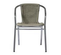Sedia da Giardino Contract In Alluminio e Wicker - Paglia Greenwood