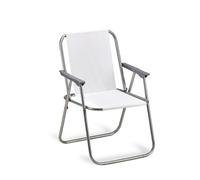 SEDIA DA GIARDINO ESSENZA "RELAX" IN ACCIAIO E PVC BIANCA 53X47X76 CM