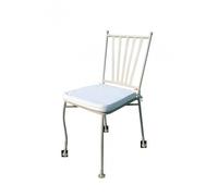 Sedia da Giardino Giunone con Cuscino 41x42x90 h cm in Acciaio Tortora