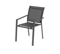 Sedia da giardino grafite con braccioli Essentia nero