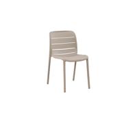 Sedia da giardino impilabile Morgan in polipropilene grigio Grigio