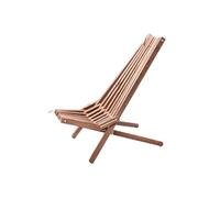 Sedia da giardino in legno di pino - Artigianale, resistente a pioggia, sole e raggi UV - Trattata con olio biologico - Confezione 125x15x15 cm - Da assemblare - 2 anni di garanzia (Chocolate)
