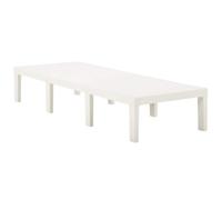 Sedia da giardino in plastica bianca con schienale regolabile leggero | Rilassamento esterno, facile manutenzione, mobili da giardino, lettino bianco, facile riposizionamento