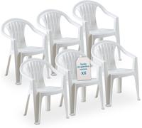 Sedia da Giardino in Plastica Ratak Sedie per Esterno Impilabili con Braccioli
