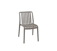 VERDELOOK | Sedia Wilma Tortora in Polipropilene 50x60 H80 cm, Sedia Impilabile da Giardino e Casa, Leggera e Facile da Pulire, Adatta per Interni ed Esterni, Portata 150 kg