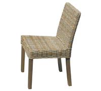 Sedia da Giardino in Rattan Vorghini Lisbona Grey Kubu