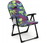 Sedia da giardino KADAX con schienale regolabile, sedia relax viola/verde