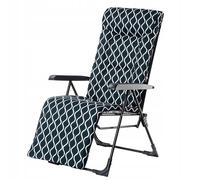 Sedia da giardino KADAX, lettino in acciaio con cuscini, lettino pieghevole