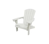 Sedia da Giardino Keter Alpine Adirondack 80x93x93 cm con porta bicchiere Bianco