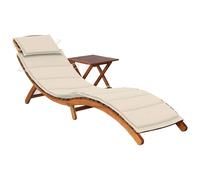 Sedia da giardino lunga con cuscino da esterno, tavolo lungo in acaciacaese e legno, mobili da giardino, piscina, articoli per la casa, decorazione