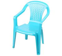 Sedia da Giardino per Bambini in Plastica - Blu - Robusta e Impilabile - Monoblocco per Gioco