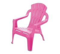 Sedia da giardino per bambini, in plastica, rosa, robusta poltrona da giardino, per bambini, monoblocco, impilabile