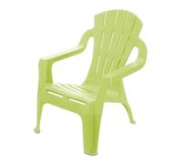 Sedia da giardino per bambini, in plastica, verde, robusta, per bambini, monoblocco, impilabile