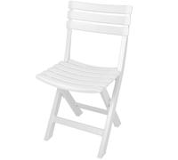 Sedia da giardino pieghevole, bianca