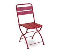 Sedia da giardino pieghevole Rovigo in metallo rosso Rosso