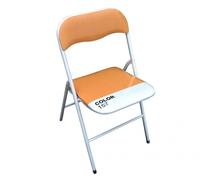 Sedia da Giardino Pieghevole Slim 44x45x79 h cm in Acciaio Arancio