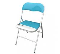 Sedia da Giardino Pieghevole Slim 44x45x79 h cm in Acciaio Blu Color