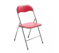 Sedia da Giardino Pieghevole Slim 44x45x79 h cm in Acciaio Rossa Opaca