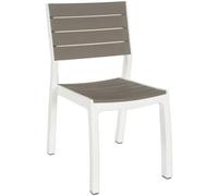 Sedia da Giardino Polipropilene Effetto Rattan Legno Bianco