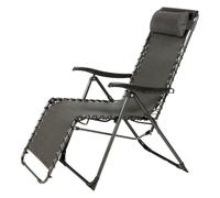 Sedia da giardino regolabile Relax antracite/nera pieghevole