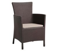 Sedia Poltrona da Giardino KETER IOWA con Cuscino Marrone Resistente ai raggi UV