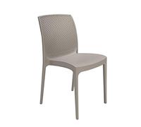 Sedia da giardino schienale effetto rattan impilabile resistente Boheme