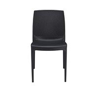 Sedia da giardino schienale effetto rattan impilabile resistente Boheme