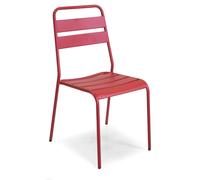 Sedia da giardino senza cuscino Rovigo in metallo rosso Rosso