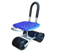 Sedia da giardino - Struttura in acciaio solido, sgabelli ergonomici | Sedile mobile regolabile a 360 °, supporto per giardinieri, carrello da lavoro per orto e per