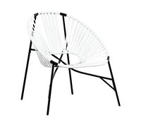 SEDIA DA GIARDINO VIDAXL da Uovo in Polyrattan Nero e Bianco - 4009288