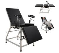 Sedia da ginecologo, sedia da ginecologo, regolabile con schienale e gamba, 102 × 77 × 31 cm, sedia da visita medica, ginecologica per cliniche, ospedali, sale nascita, fino a 200 kg (nero)