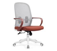 Sedia da gioco da scrivania Sedia da computer con schienale medio in tessuto a rete Funzione a dondolo Regolabile in altezza for l'ufficio domestico, lo studio e il lavoro(Red,2PCS)