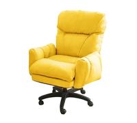Sedia da gioco di divano singolo giallo ergonomico - Reclina della scrivania per la camera da letto Pieta accento per il tempo libero per il dormitorio e l'uso del computer delle ragazze FANDIAO