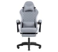 Sedia da gioco ergonomica Mars Gaming Mgc-x in tessuto traspirante, cuscino cervicale e lombare, bianca