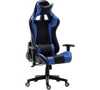 Sedia da gioco ergonomica, sedia da ufficio, sedia girevole per computer eSport, blu, design confortevole ed elegante, altezza regolabile per un supporto ottimale