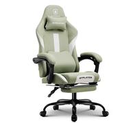 Sedia da gioco GTPLAYER, sedia da gioco, sedia da ufficio traspirante realizzata in tessuto di alta qualità, sedia ergonomica per PC, sedia da scrivania regolabile e girevole con poggiapiedi