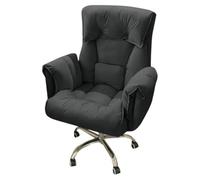 Sedia da gioco Lazy Sofa con schienale sagomato, reclinabile a 3 livelli, funzione dondolo e ruote silenziose, comoda sedia da scrivania for casa, ufficio(Dark gray)