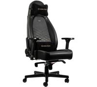 Sedia da gioco Noblechairs Icon in similpelle nera/oro
