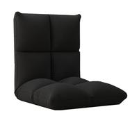 Sedia da gioco pieghevole regolabile da pavimento, chaise longue a 6 posizioni con supporto per la schiena, per adulti, divano pieghevole per soggiorno e camera da letto (nero)
